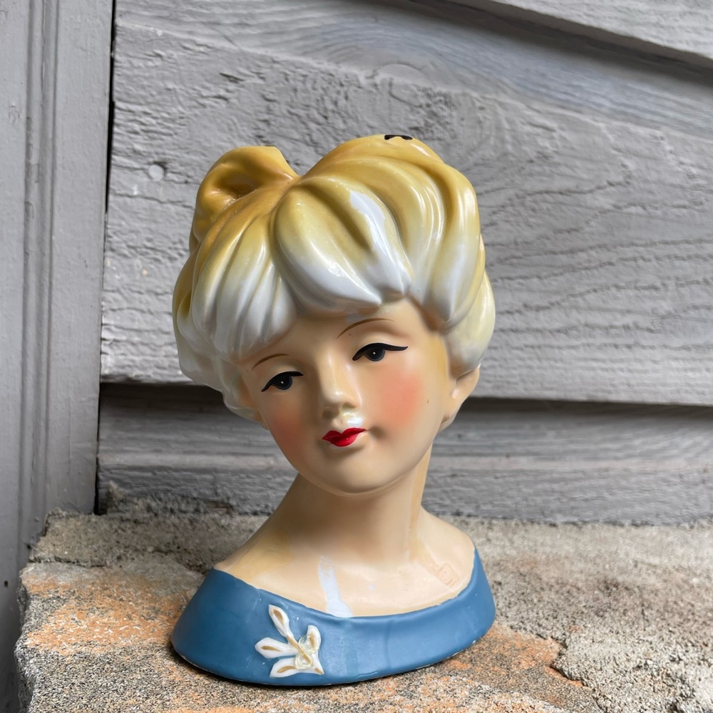 Vintage Nippon Hand Painted Lady Vase